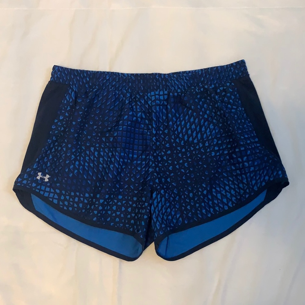 navy, under armour athletic shorts | size: L